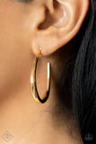 Paparazzi CURVE Your Appetite - Gold Earrings
