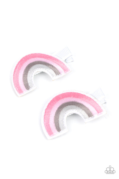 Paparazzi Follow Your Rainbow - Pink Hair Clips