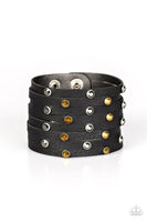 Paparazzi Go-Getter Glamorous - Black Wrap Bracelet
