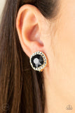 Paparazzi Diamond Duchess - Gold Clip-On Earrings