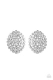 Paparazzi Drama School Dropout - White Post Earrings
