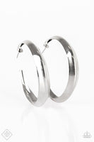 Paparazzi Lets Get Ready To Rumble! - Silver Hoop Earrings