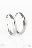 Paparazzi Lets Get Ready To Rumble! - Silver Hoop Earrings