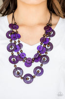 Paparazzi Catalina Coastin - Purple Wood Necklace