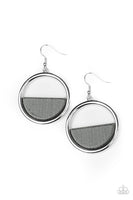 Paparazzi Stuck in Retrograde - Silver Earrings