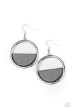 Paparazzi Stuck in Retrograde - Silver Earrings