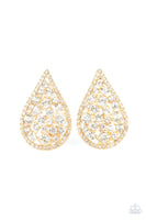 Paparazzi REIGN-Storm - Gold Earrings