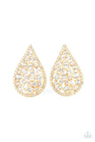 Paparazzi REIGN-Storm - Gold Earrings