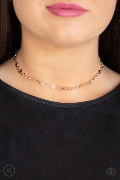 Paparazzi Inner SPOTLIGHT - Rose Gold Choker Necklace
