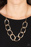 Paparazzi Ive got the Power - Gold Necklace