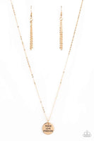 Paparazzi Freedom Isn't Free - Gold Necklace