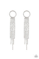 Paparazzi Endless Sheen - White Post Earrings