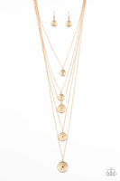 Paparazzi Medallion Marvel - Gold Necklace