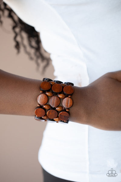 Paparazzi Cruising Coronado - Brown Bracelet