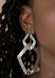 Paparazzi Scrap Yard - Silver Post Earrings