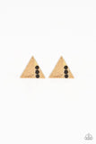 Paparazzi Pyramid Paradise - Black Post Earrings