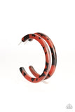 Paparazzi HAUTE-Blooded - Brown Hoop Earrings