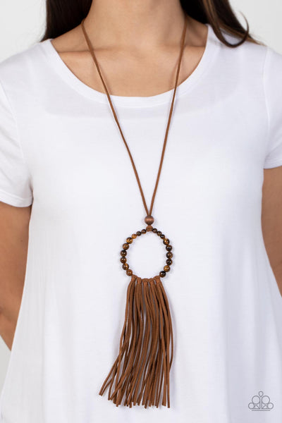 Paparazzi Namaste Mama - Brown Necklace