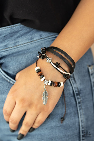 Paparazzi Mountain Bird - Black Bracelet
