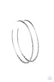 Paparazzi Embellished Edge - Black Hoop Earrings