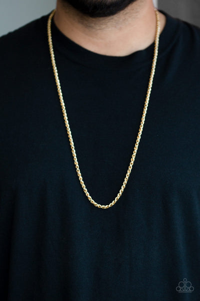 Paparazzi Jump Street - Gold Men’s Necklace