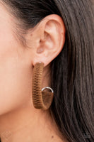 Paparazzi Rural Guru - Brown Hoop Earrings