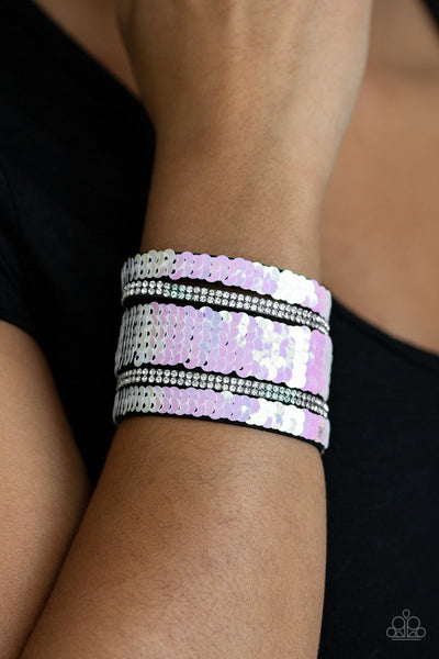 Paparazzi MERMAID Service - White Wrap Bracelet