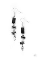 Paparazzi Modern Day Artifact - Black Earrings