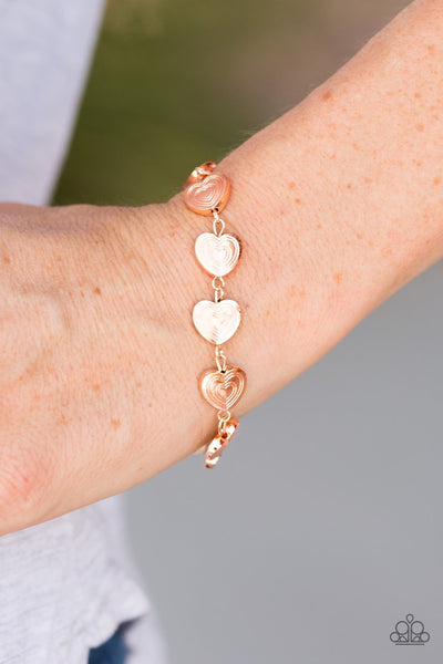 Paparazzi No HEART Feelings - Rose Gold Bracelet