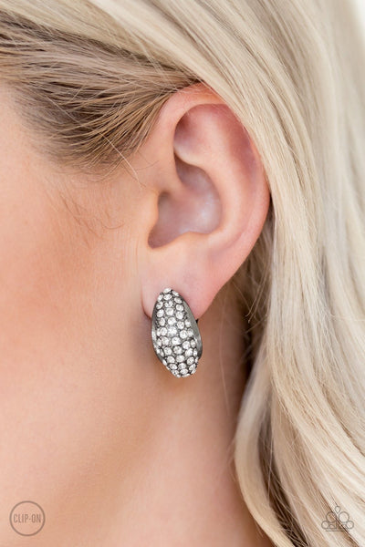 Paparazzi Revenue Avenue - Black Clip-On Earrings