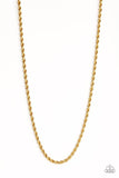 Paparazzi Double Dribble - Gold Necklace