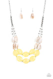 Paparazzi Seacoast Sunset - Yellow Necklace