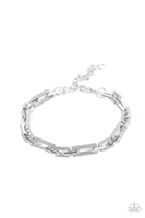 Paparazzi Stratosphere Gear - Silver Men’s Bracelet