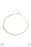 Paparazzi Flat Out Fierce - Gold Choker Necklace
