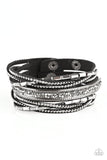 Paparazzi Punk Prowess - Black Wrap Bracelet