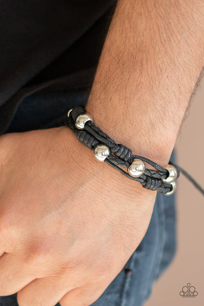 Paparazzi Free Climb - Black Urban Bracelet