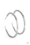 Paparazzi Comin Into Money - White Hoop Earrings