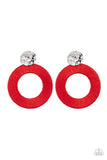 Paparazzi Strategically Sassy - Red Post Earrings