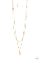 Paparazzi Sparkle Of The Day - Gold Lanyard Necklace