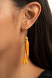 Paparazzi Hold My Tassel - Yellow Necklace