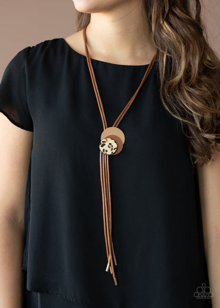 Paparazzi I'm FELINE Good - Brown Necklace