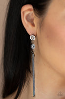 Paparazzi Tassel Twinkle - Black Post Earrings