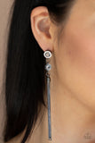 Paparazzi Tassel Twinkle - Black Post Earrings