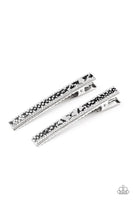 Paparazzi Rhinestone Jungle - Silver Hair Clips