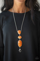 Paparazzi Making An Impact - Orange Lanyard Necklace
