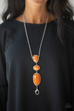 Paparazzi Making An Impact - Orange Lanyard Necklace
