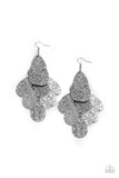 Paparazzi Hibiscus Harmony - Silver Earrings