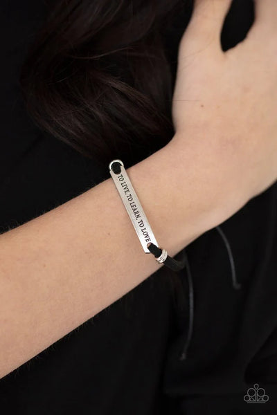 Paparazzi To Live, To Learn, To Love - Black Urban Bracelet