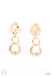 Paparazzi Reshaping Refinement - Gold Clip-On Earrings