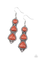Paparazzi New Frontier - Brown Earrings